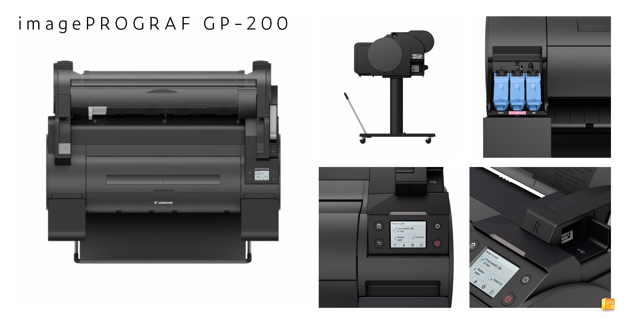 Canon imagePROGRAF GP-200 Imprimante grand format A0, A1, A2, A3, A4, A6,  A7 réseau - Conrad Electronic France