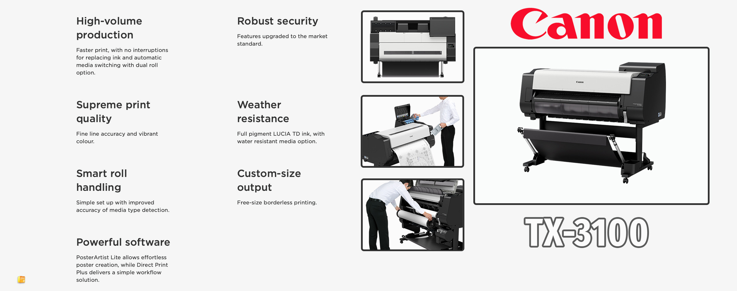 CANON TX-3100 KEY FEATURES