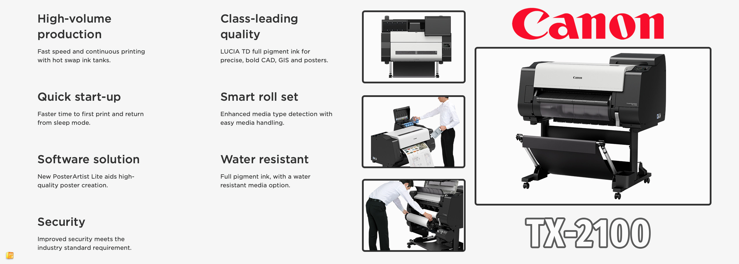 CANON TX-2100 Production A1 Plotter