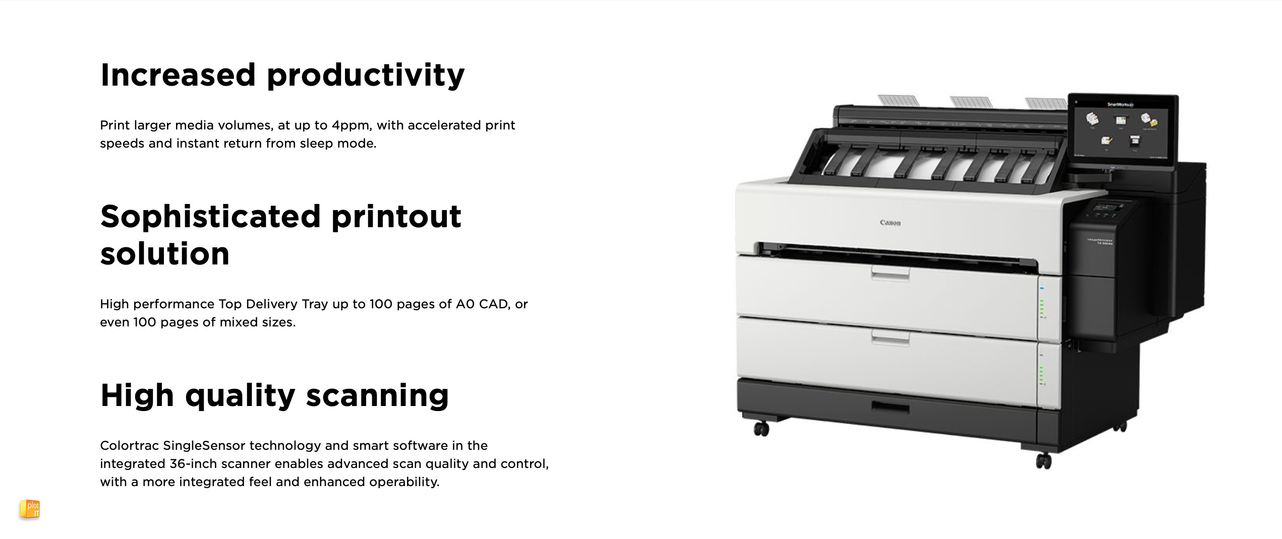 CANON TZ-30000 MFP Z36 IMAGE WITH KEY FEATURES