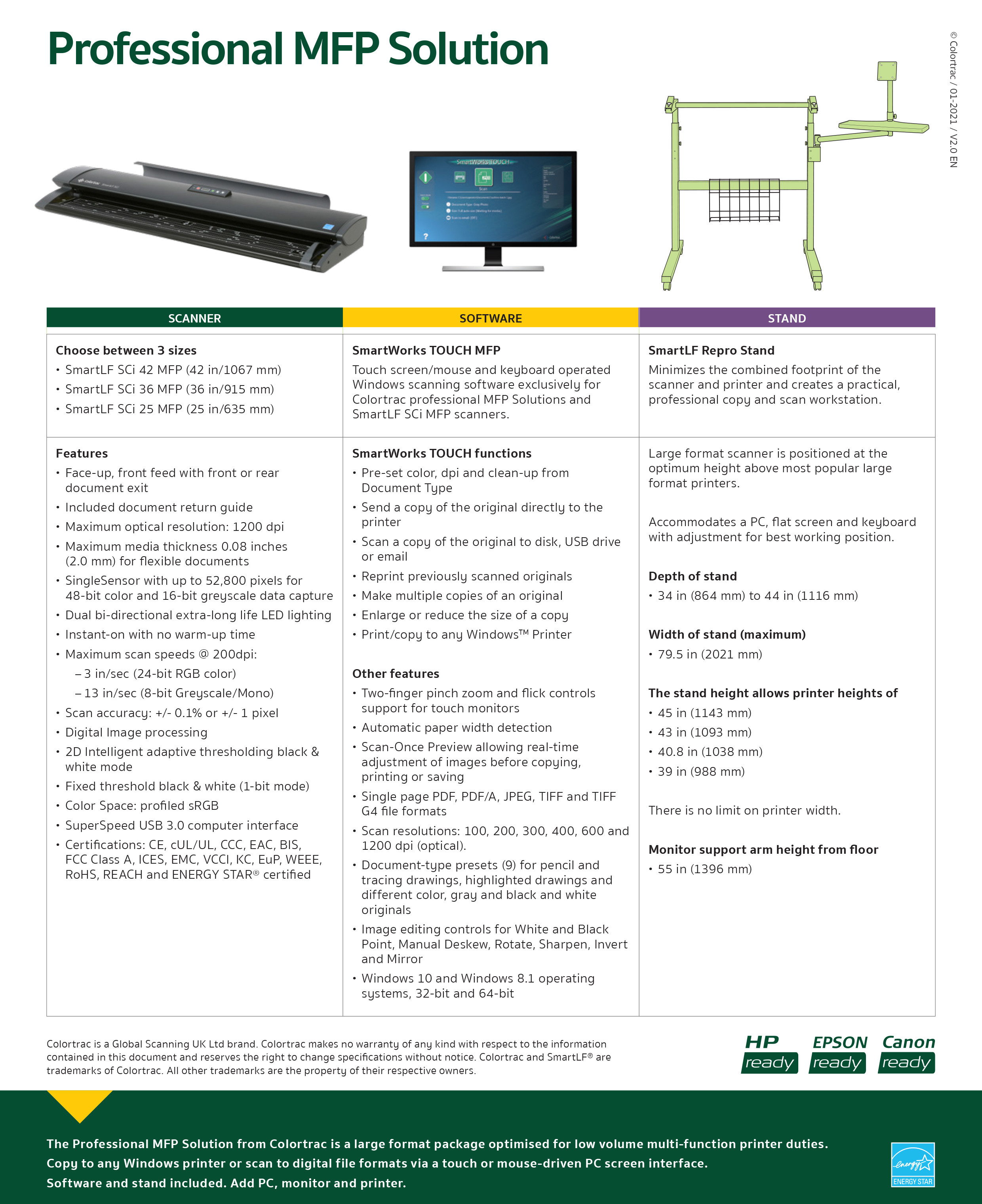 smartLF SCi MFP SYSTEMS FULL SPECS