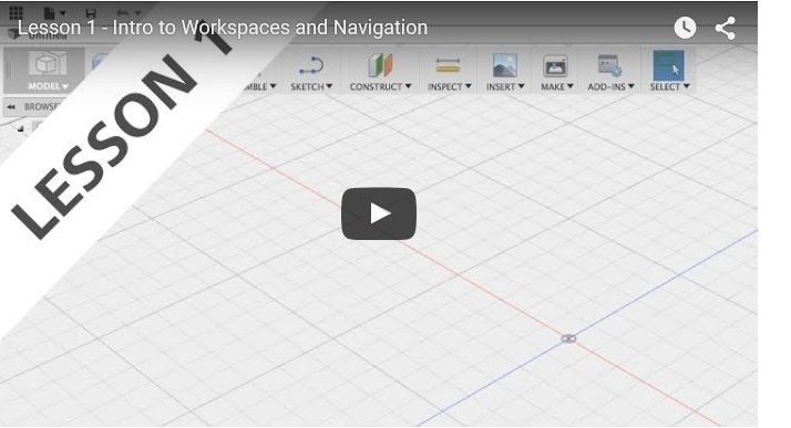 Fusion 360 Lesson 1 Workspace & Navigation