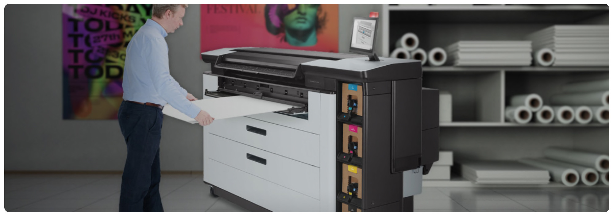 HP PageWide XL Pro 8200 office operation scene variation