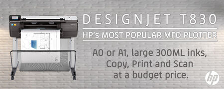 HP T830 A0 or A1, large 300ml inks, Copy, Print and Scan at a budget price