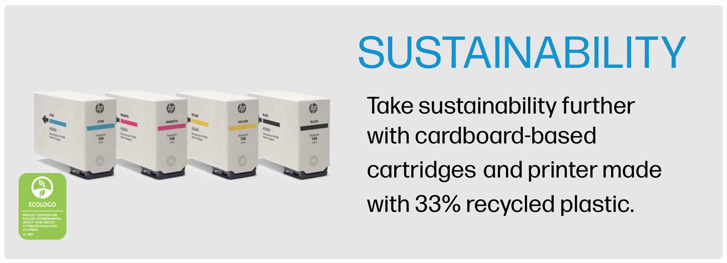 HP XL3800 sustainability banner