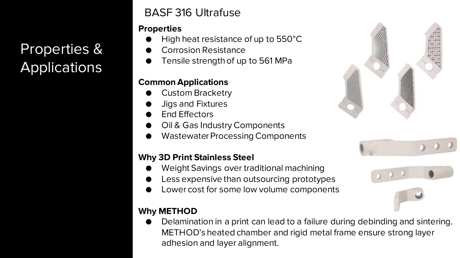 Method METAL Properties and applications