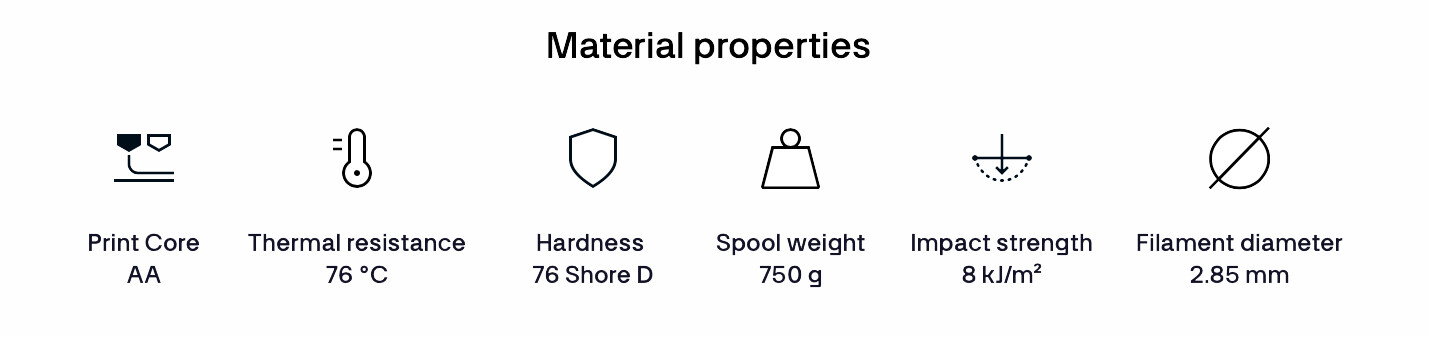 ULTIMAKER PETG PROPERTIES