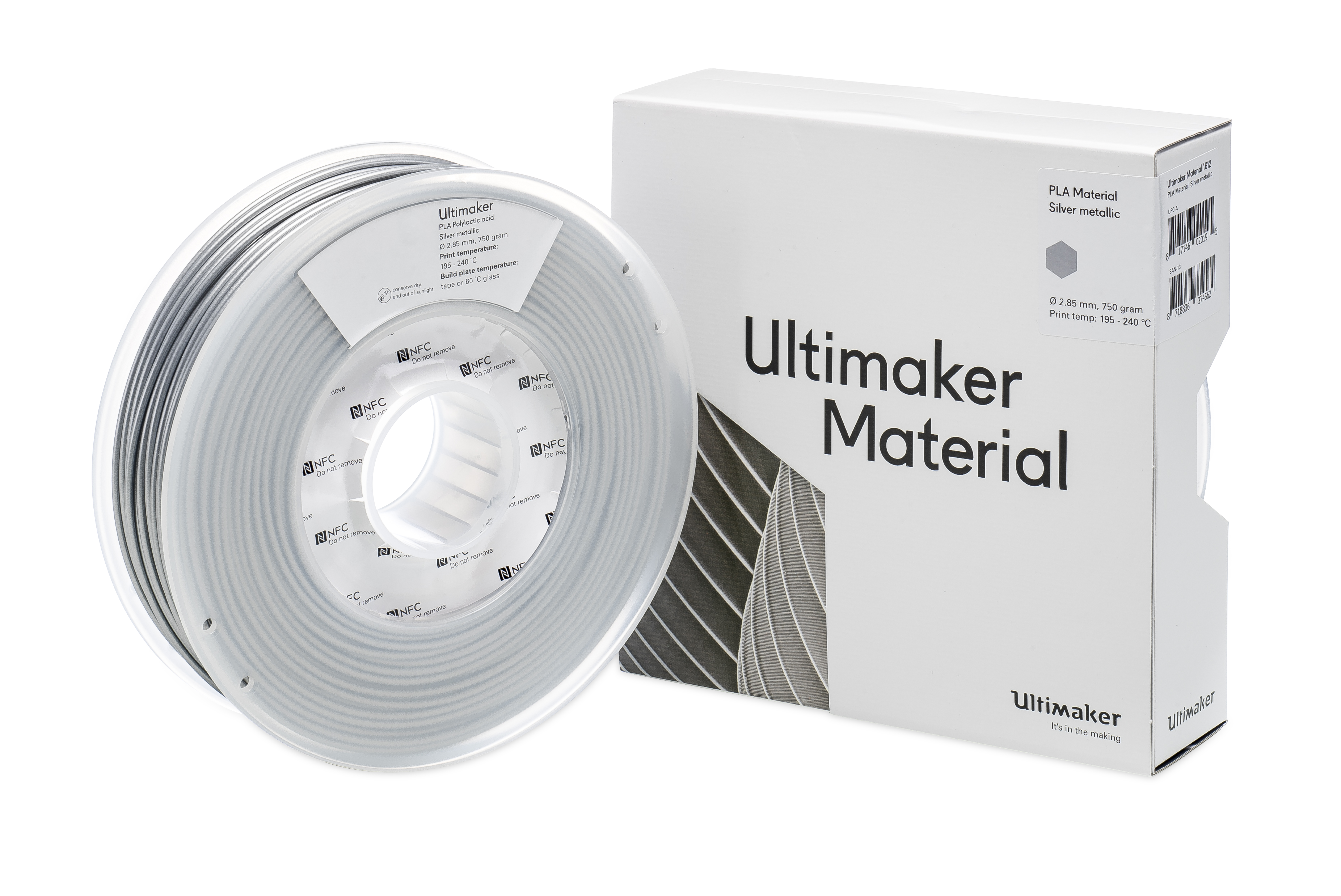 UltiMaker PLA Silver Metallic