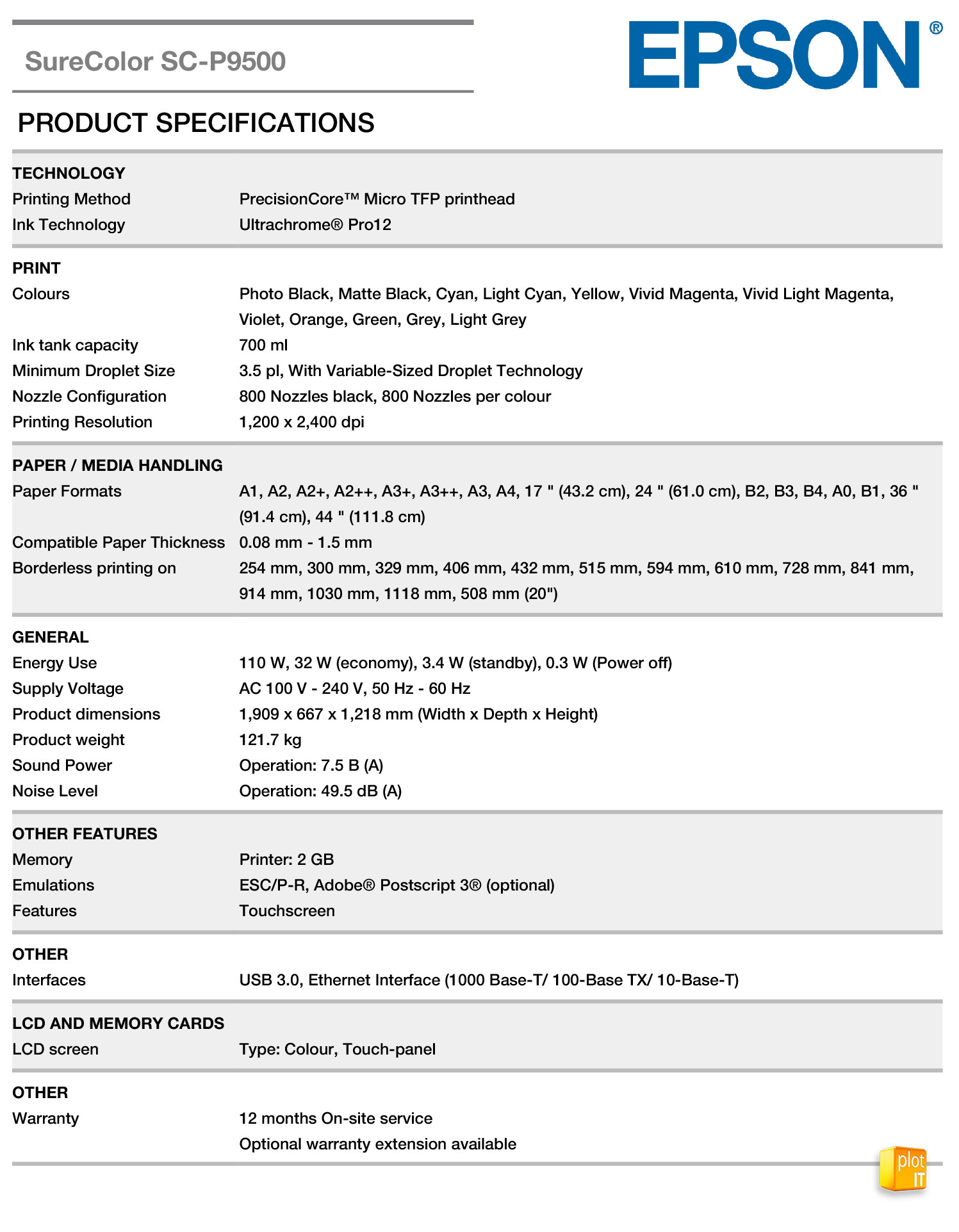 SC-P9500 STD_C11CH13301A1_TECH SPEC