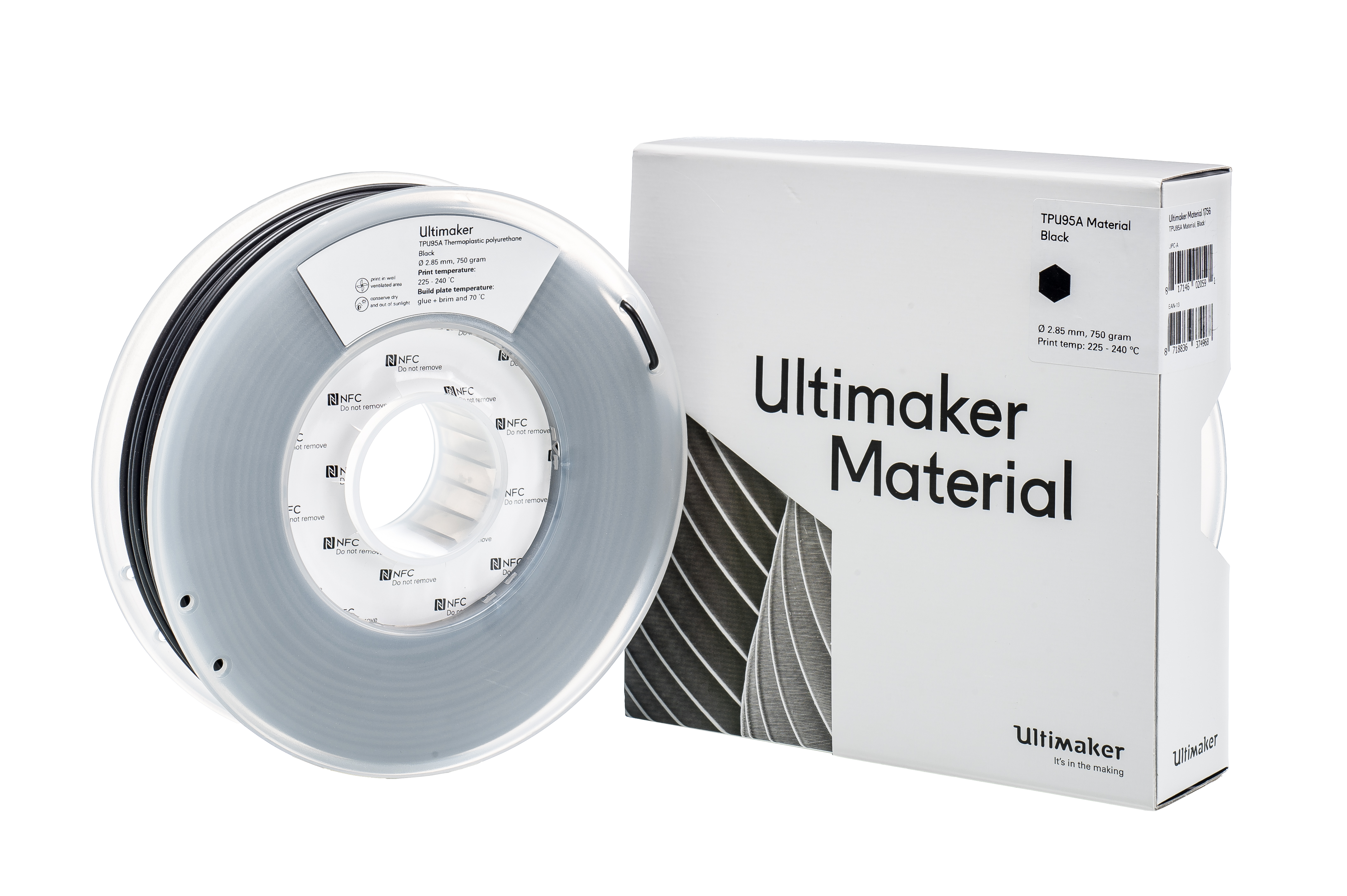 ULTIMAKER TPU 95A BLACK FILAMENT