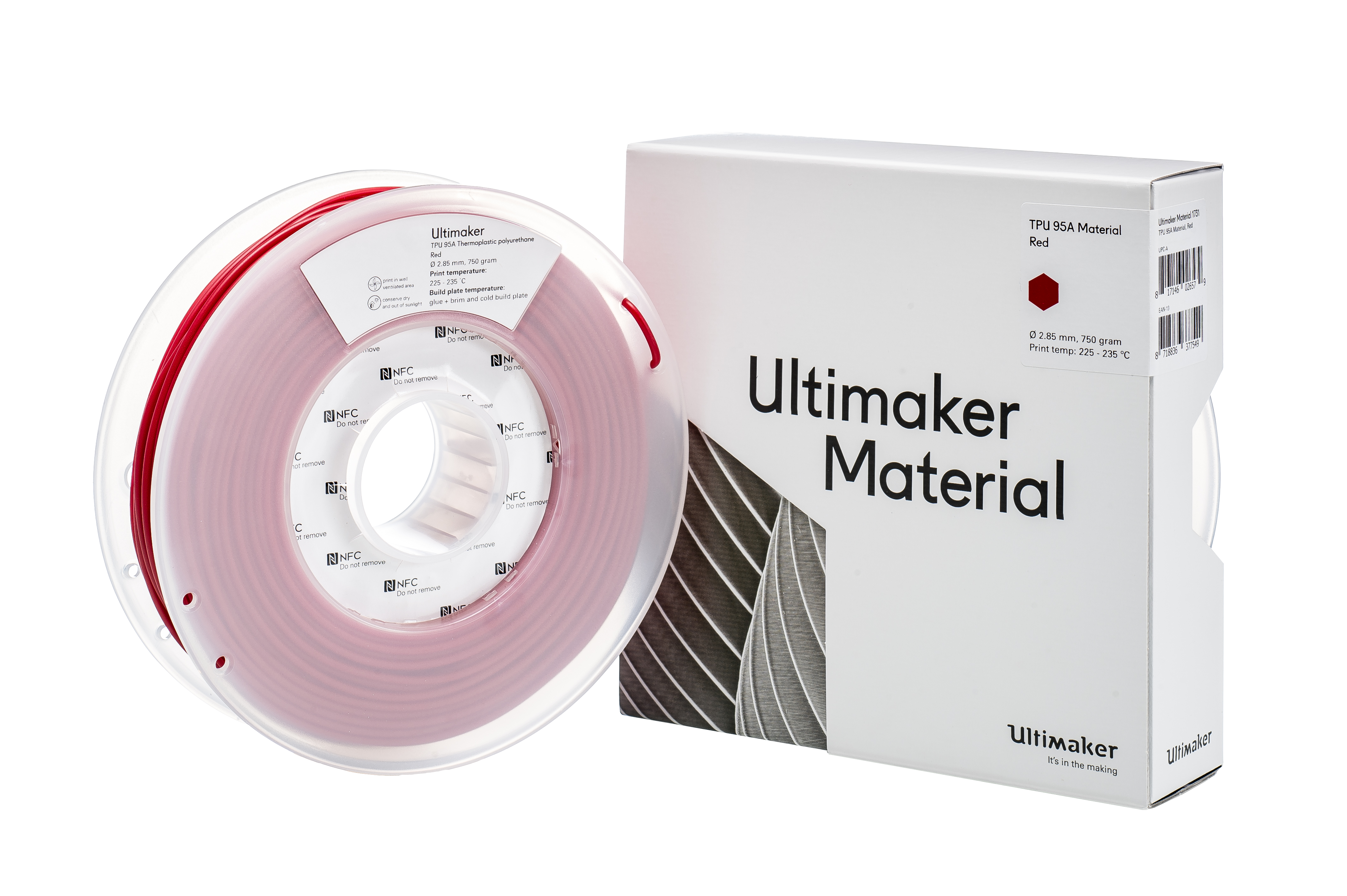 ULTIMAKER TPU 95A RED FILAMENT