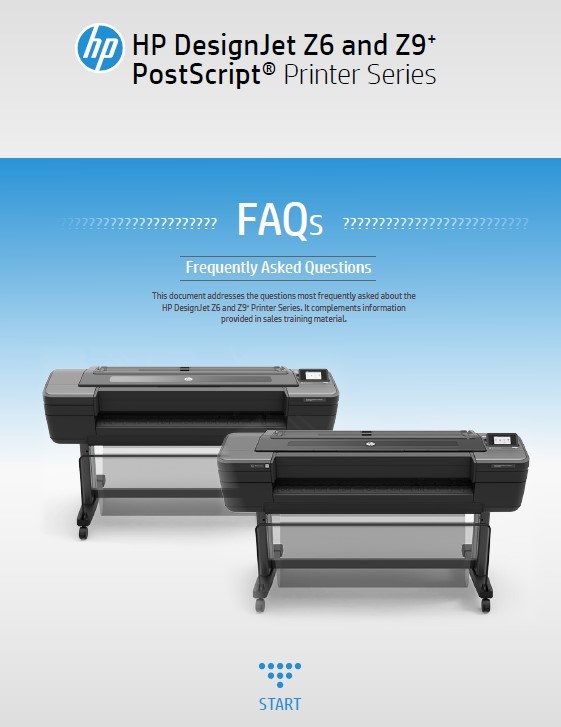 HP DesignJet Z6 Z9 FAQ's