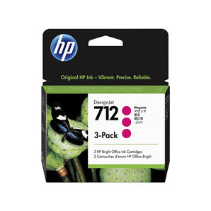 HP 712 3ED78A DesignJet T230 T250 T630 T650 & Studio Magenta 29ml Ink Cartridge (3 Pack)