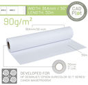 CAD Plot 90 Inkjet Plotter Paper  - CAD Plot 90 90g/m² 36" 914mm x 50mtr Colour Plotter Paper | BOX 4 | Ideal for HP DesignJet