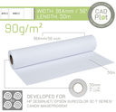 CAD Plot 90 Inkjet Plotter Paper  - CAD Plot 90 90g/m 36" 914mm x 50m Colour Plotter Paper roll | BOX 4 | Ideal for HP DesignJet