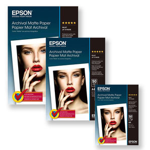 Epson C13S041344 Archival Matte Paper 192g/m² A3 size (50 sheets)