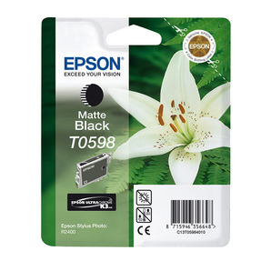 Epson C13T05984N10 UltraChrome K3 Ink (R2400) Matte Black 13ml Ink Cartridge