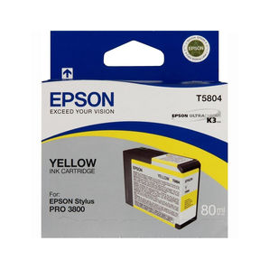 Epson C13T580400 UltraChrome K3 Ink (Stylus Pro 3800/3880) Yellow 80ml Ink Cartridge