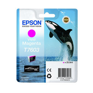 Epson C13T76034N10 SureColor SC-P600 UltraChrome HD Ink Vivid Magenta 25.9ml Ink Cartridge