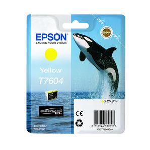 Epson C13T76044010 SureColor SC-P600 UltraChrome HD Ink Yellow 25.9ml Ink Cartridge