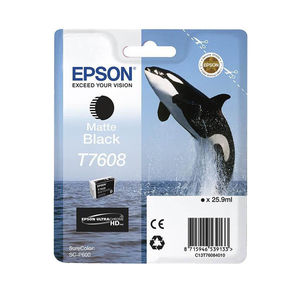 Epson C13T76084N10 SureColor SC-P600 UltraChrome HD Ink Matte Black 25.9ml Ink Cartridge