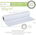 CAD Plot Inkjet Plotter Paper 90g/m 36 - CAD Plot 90 Inkjet Plotter Paper 90g/m 36" 914mm x 50m roll (2" core)