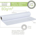 CAD Plot 80 80g/m 60 - CAD Plot 80 80g/m 60" 1524mm x 90m Plotter Paper roll (3" core)