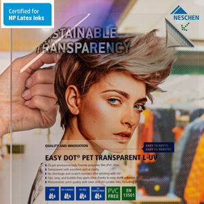 Neschen Easy Dot PET Transparent L-UV 75mic 6044662 63" 1600mm x 50m roll