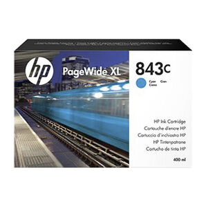 HP 843C PageWide XL 4000/4500/5000 Cyan Ink Cartridge 400ml (C1Q66A)