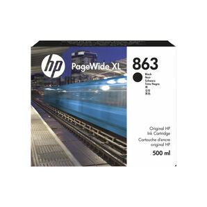 HP 863 PageWide XL 3920 / 3950 Black Ink Cartridges 500ml (F9K41A)