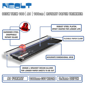 Neolt Q165 Desk Trim 100 A1 100cm Rotary Paper Trimmer