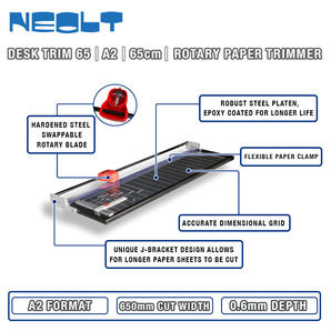 Neolt Q161 Desk Trim 65 A2 65cm Rotary Paper Trimmer