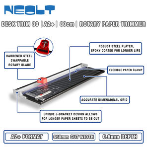 Neolt Q163 Desk Trim 80 80cm A2+ Rotary Paper Trimmer
