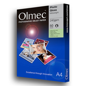 Olmec OLM-063-S0210-050 Photo Gloss Midweight 240g/m² A4 size (50 Sheets)