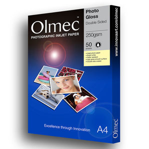 Olmec OLM-065-S0210-050 Photo Gloss Double Sided 250g/m² A4 size (50 Sheets) Inkjet paper 