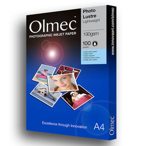 Olmec OLM-068-S0297-100 Photo Lustre Lightweight 190g/m² A3 size (100 Sheets)