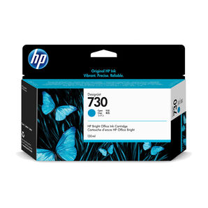 HP 730 P2V62A DesignJet T1600 T1700 T2600 T940 Series Cyan 130ml Ink Cartridge