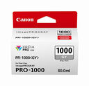 Canon imagePROGRAF PRO-1000 PFI-1000GY Grey 80ml Ink Cartridge (0552C001) - Canon imagePROGRAF PRO-1000 PFI-1000GY Grey 80ml Ink Cartridge (0552C001)