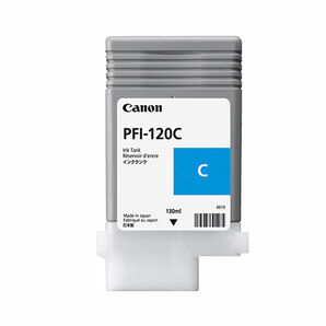 Canon TM-200/TM-300 & GP-200/GP-300 PFI-120C Cyan 130ml Ink Cartridge (2886C001AA)