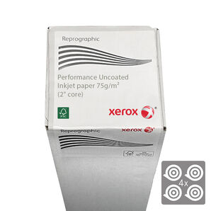 Xerox Performance Uncoated Inkjet paper (FSC) 75g/m² 003r97740 33.1" 841mm x 50m (4 rolls)
