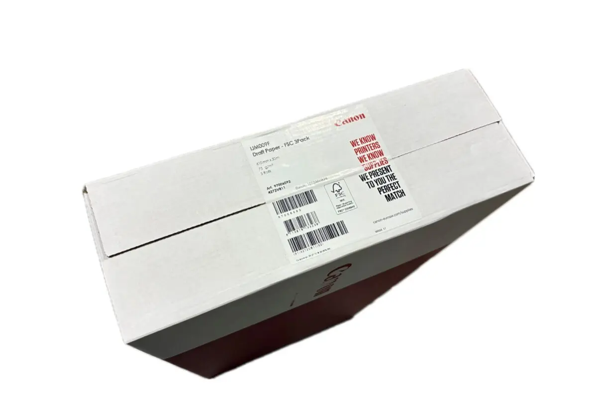 Canon IJM009F IJM009 3 roll box of draft plotter paper