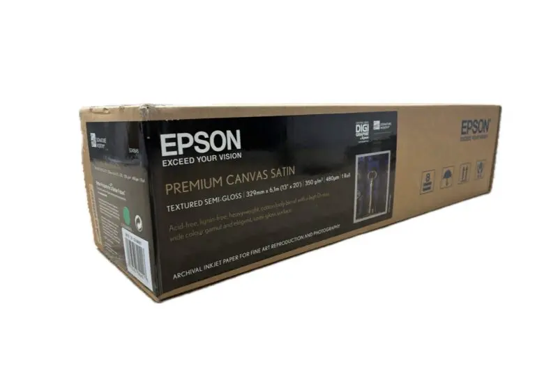 Epson 350gsm Satin textured canvas inkjet roll