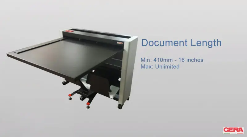GERAFOLD 218 DOCUMENT LENGTH minimum 410mm maximum unlimited