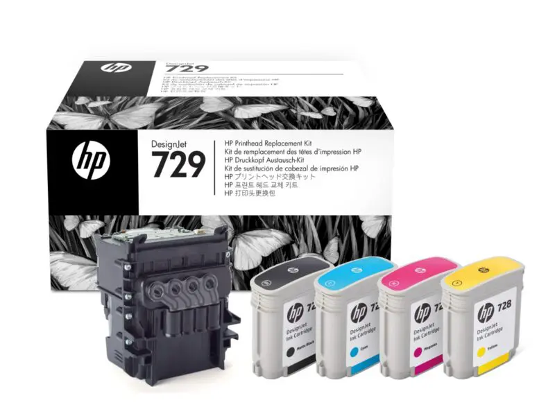 HP 729 printhead includes ink
