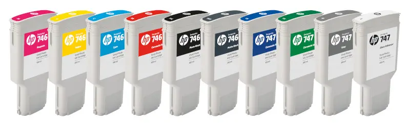 Set of 300ml inks for HP Z9 Printer