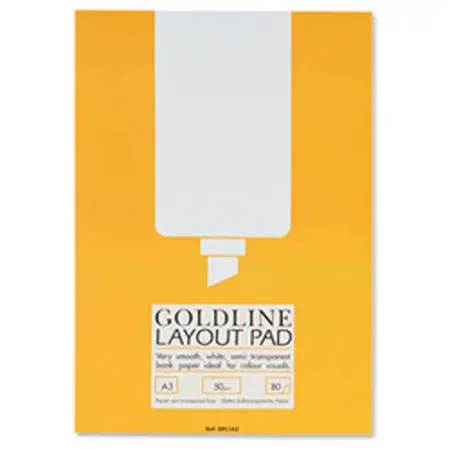 Goldline Layout Pad 50gsm A3 GPL1A3