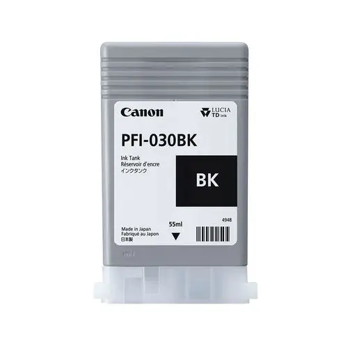 Canon PFI-030BK Black 55ml Ink Cartridge (3489C001AA)