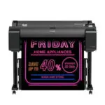 Canon GP-300 36" wide-format printer with neon pink poster print