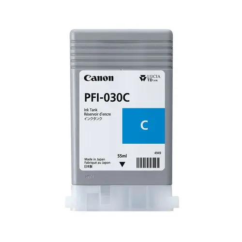 Canon PFI-030 C Cyan 55ml Ink Cartridge (3490C001AA)