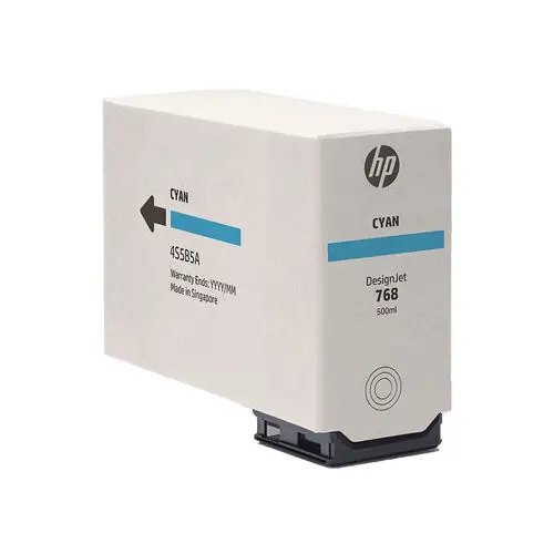 HP 768 Cyan DesignJet 500ml Ink Cartridge (4S5B5A)